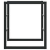 Musta polttopuuteline Enon 55x30x61cm (teräs)