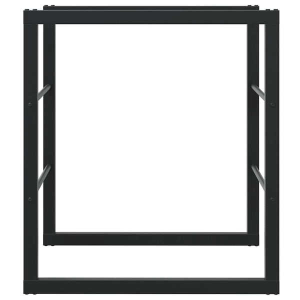 Musta polttopuuteline Enon 55x30x61cm (teräs)