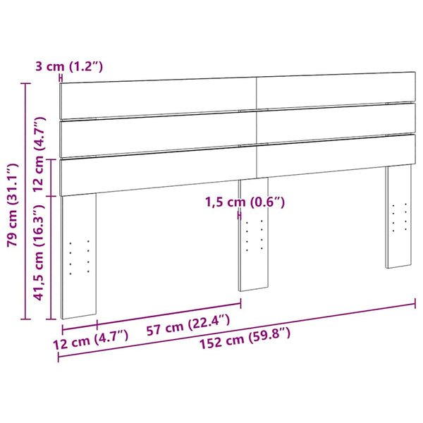 Kopfteil Evis 150cm (Massivholz Eiche)