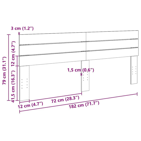 Kopfteil Evis 180cm (massive Eiche)