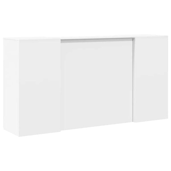 Valkoinen vastaanottopöytä Avramut 200x50x103,5cm (puinen)