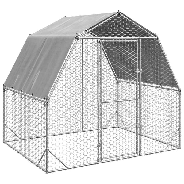 Verzinkter Hühnerauslauf mit Dach Ghorghita 2,5x2x2,25 m (Stahl)