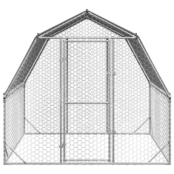 Verzinkter Hühnerauslauf mit Dach Ghorghita 2,5x2x2,25 m (Stahl)