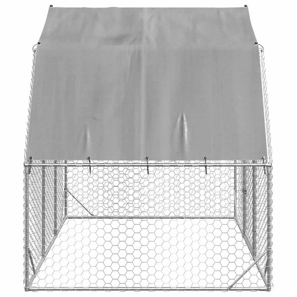 Verzinkter Hühnerauslauf mit Dach Ghorghita 2,5x2x2,25 m (Stahl)