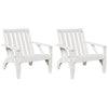 Weiße Garten-Adirondack-Stühle Antinea 75x77x77cm (2 Stk.)