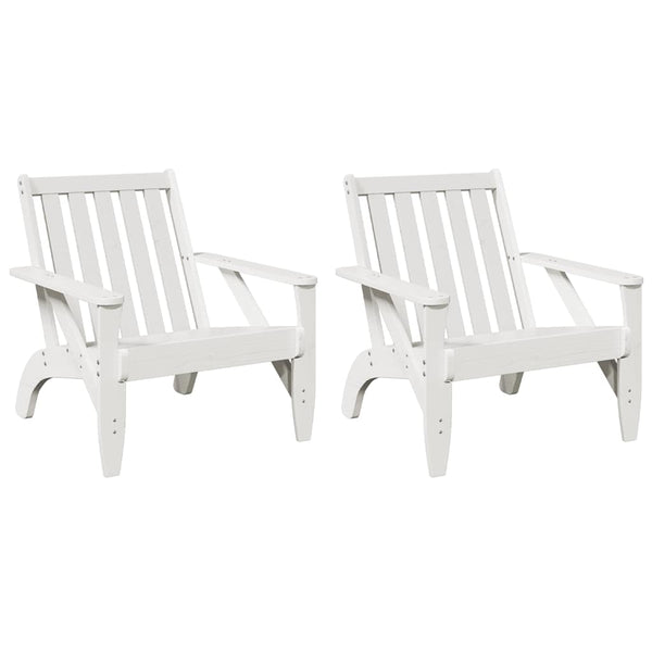 Weiße Garten-Adirondack-Stühle Antinea 75x77x77cm (2 Stk.)