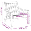 Weiße Garten-Adirondack-Stühle Antinea 75x77x77cm (2 Stk.)