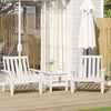 Weiße Garten-Adirondack-Stühle Antinea 75x77x77cm (2 Stk.)