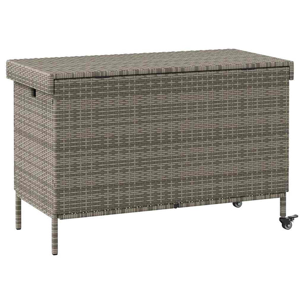 Graue Gartenaufbewahrungsbox auf Rädern Nefeot 110x55x73cm