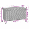 Graue Gartenaufbewahrungsbox auf Rädern Nefeot 110x55x73cm