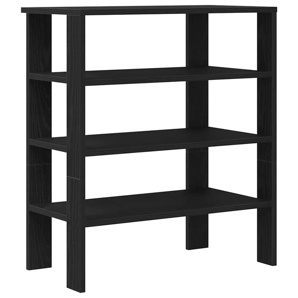 Schuhregal Mertlik, schwarz, 61x32x70cm (Holz)