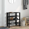 Schuhregal Mertlik, schwarz, 61x32x70cm (Holz)
