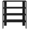 Schuhregal Mertlik, schwarz, 61x32x70cm (Holz)