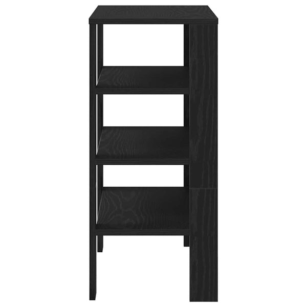 Schuhregal Mertlik, schwarz, 61x32x70cm (Holz)