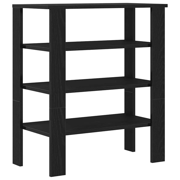Schuhregal Mertlik, schwarz, 61x32x70cm (Holz)