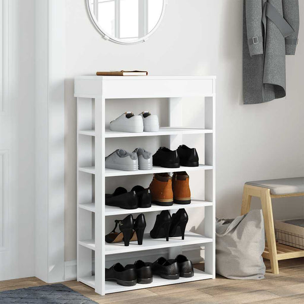 Weißer Schuhschrank Magneriu 60x30x98cm (Holz)