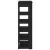 Schwarzer Schuhschrank Magneriu 60x30x98cm (Holz)