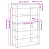 Schwarzer Schuhschrank Magneriu 60x30x98cm (Holz)