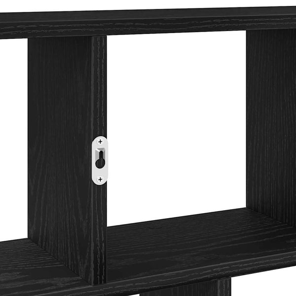 Schwarzes Wandregal Nada, 12 Fächer (Holz)