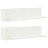 Weißes Wandregal Reghini 75x16,5x16,5cm (2 Stück Spanplatte)