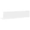 Weißes Wandregal Reghini 75x16,5x16,5cm (2 Stück Spanplatte)