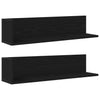 Schwarzes Wandregal Reghini 75x16,5x16,5cm (2 Stück Spanplatte)