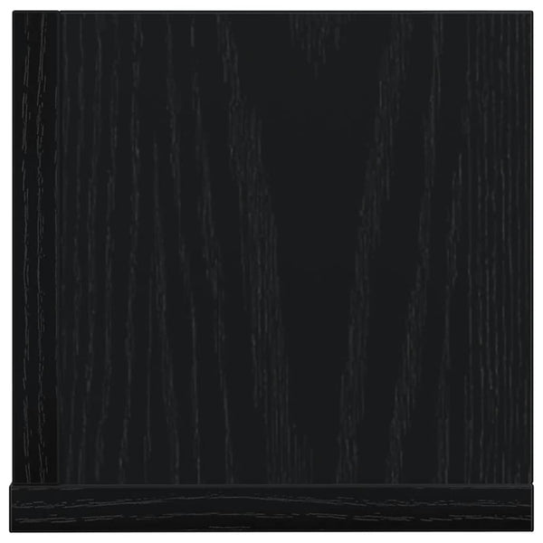 Schwarzes Wandregal Reghini 75x16,5x16,5cm (2 Stück Spanplatte)