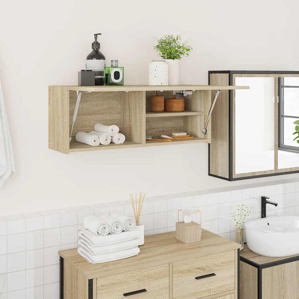 Sonoma-tammi kylpyhuoneen seinäkaappi Vasalina 80x25x30cm (puinen)