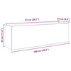 Vasalina Badezimmerschrank, grau Sonoma, 100x25x30cm (Holz)