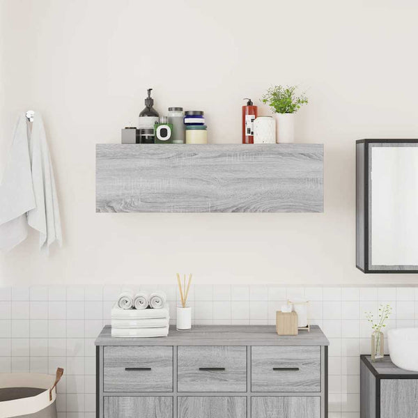 Vasalina Badezimmerschrank, grau Sonoma, 100x25x30cm (Holz)