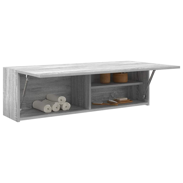 Vasalina Badezimmerschrank, grau Sonoma, 100x25x30cm (Holz)