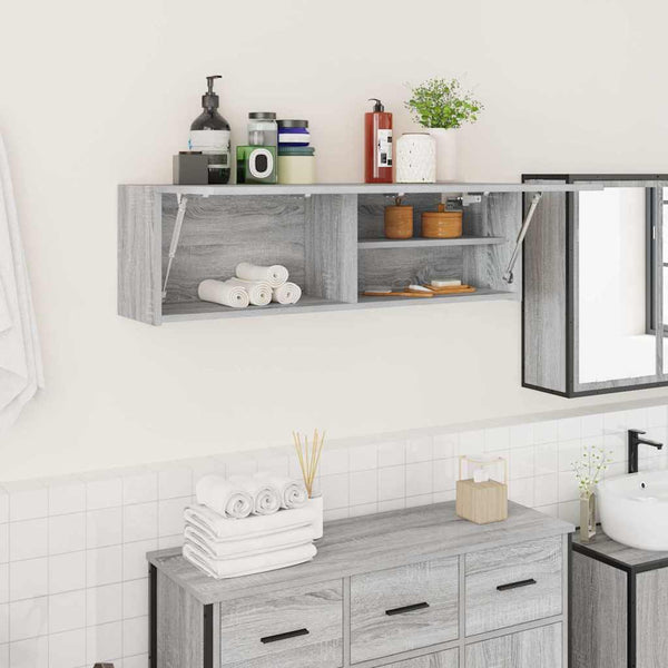 Vasalina Badezimmerschrank, grau Sonoma, 100x25x30cm (Holz)