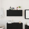 Schwarzer Badezimmer-Wandschrank Vasalina 100x25x40cm (Holz)
