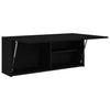 Schwarzer Badezimmer-Wandschrank Vasalina 100x25x40cm (Holz)