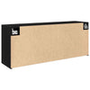 Schwarzer Badezimmer-Wandschrank Vasalina 100x25x40cm (Holz)