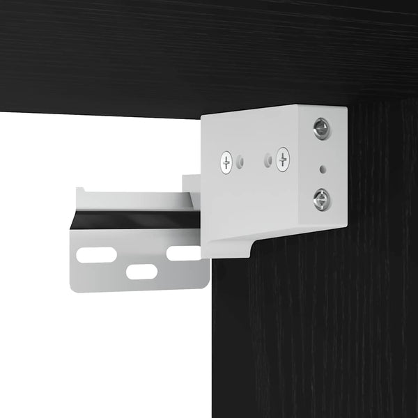 Schwarzer Badezimmer-Wandschrank Vasalina 100x25x40cm (Holz)