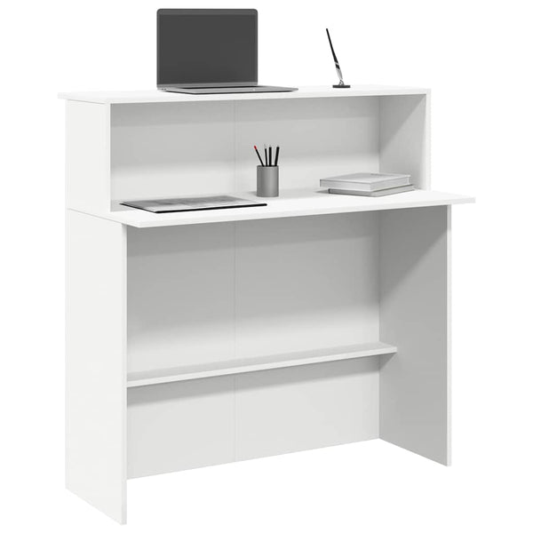 Empfangstheke Nedelciu 100x50x103,5cm (technisches Holz), weiß