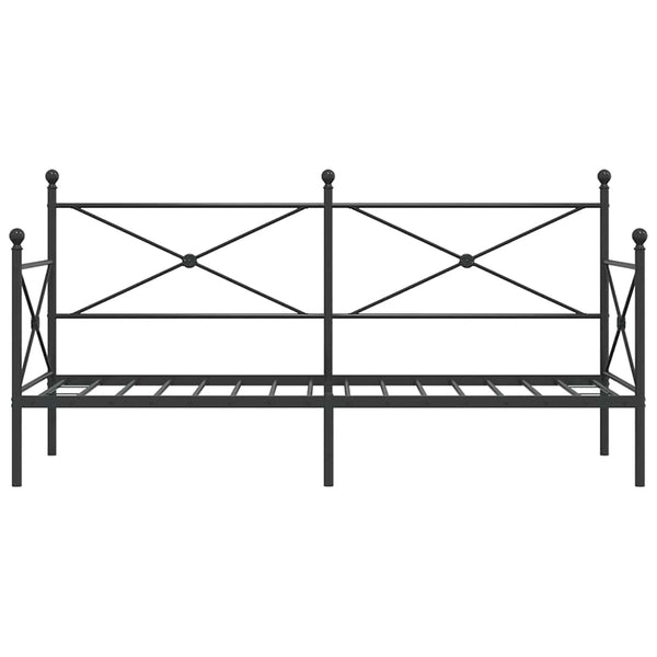 Musta päiväsänky Giurgean 90x200cm (ilman patjaa teräs)