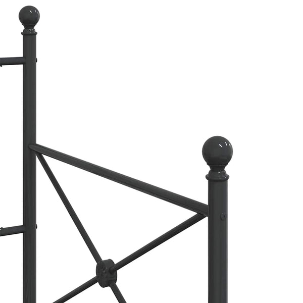Musta päiväsänky Giurgean 90x200cm (ilman patjaa teräs)