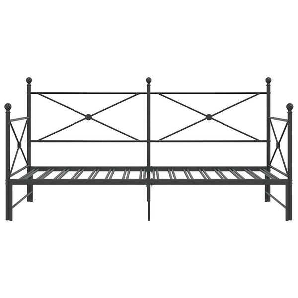 Musta sohvasänky Giurgean 107x203cm (ilman patjaa, teräs)