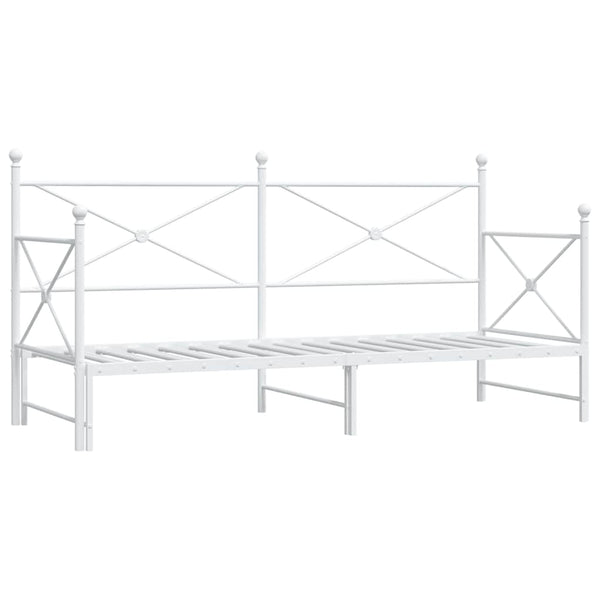 Valkoinen leposohva ilman patjaa Giurgean 90x190cm (teräs)