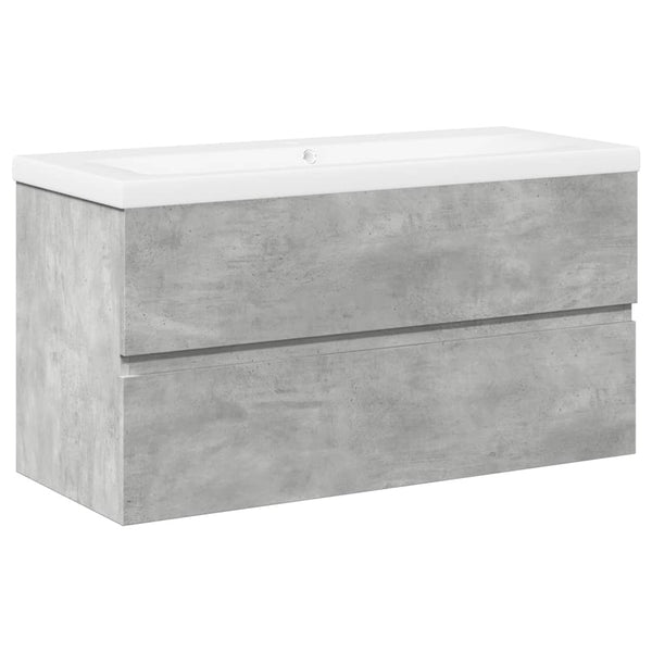 Badezimmermöbel-Set Fl (Holz, 2-teilig, Betongrau)