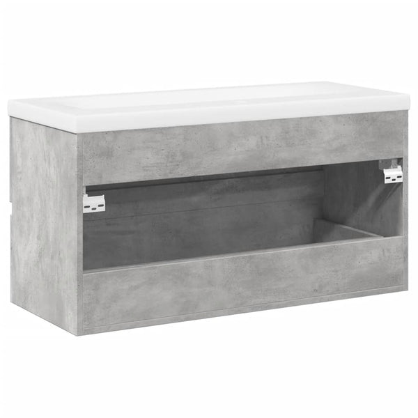 Badezimmermöbel-Set Fl (Holz, 2-teilig, Betongrau)