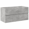 Badezimmermöbel-Set Fl (Holz, 2-teilig, Betongrau)