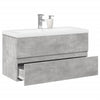 Badezimmermöbel-Set Fl (Holz, 2-teilig, Betongrau)