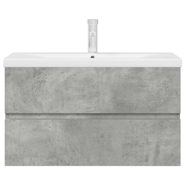 Betongraues Badezimmermöbelset Fl (Holz, 2-teilig)