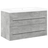 Senoile (2-teilig, Holz) – Badezimmermöbel-Set in Beton-Grau