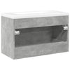 Senoile (2-teilig, Holz) – Badezimmermöbel-Set in Beton-Grau