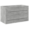 Senoile (2-teilig, Holz) – Badezimmermöbel-Set in Beton-Grau