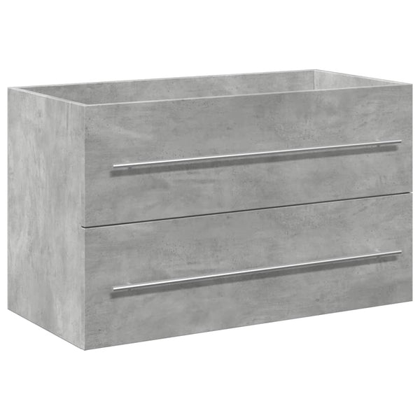 Senoile (2-teilig, Holz) – Badezimmermöbel-Set in Beton-Grau